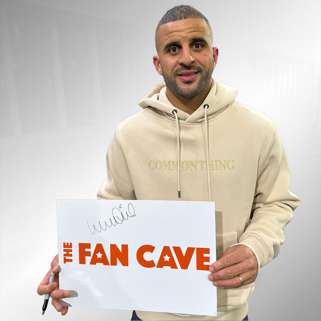 Kyle Walker Re-signs Memorabilia with The Fan Cave Memorabilia