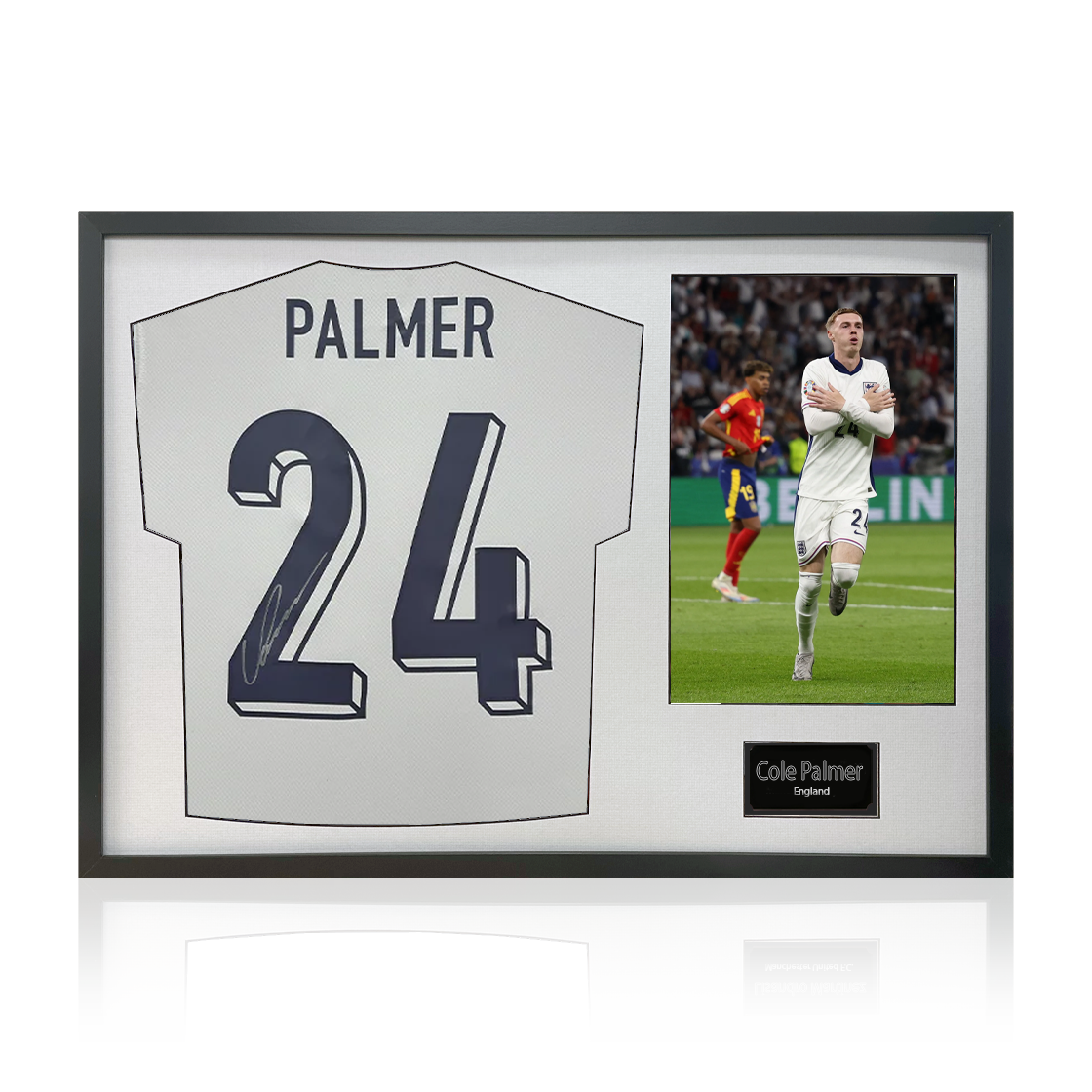 Cole Palmer Signed England Shirt Classic Frame