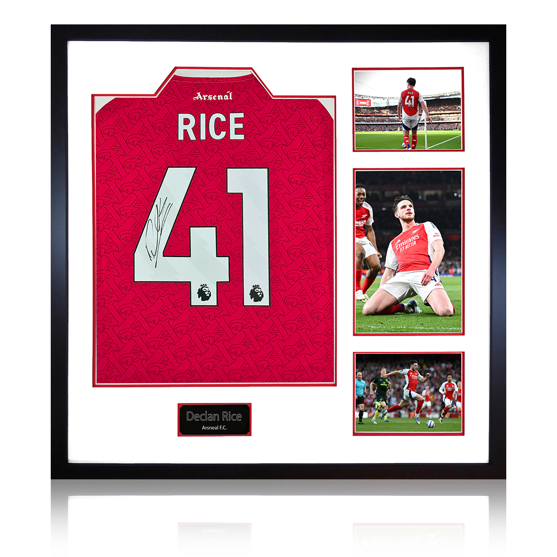 Declan Rice Signed Arsenal Shirt Elite Frame (ACG Cert)