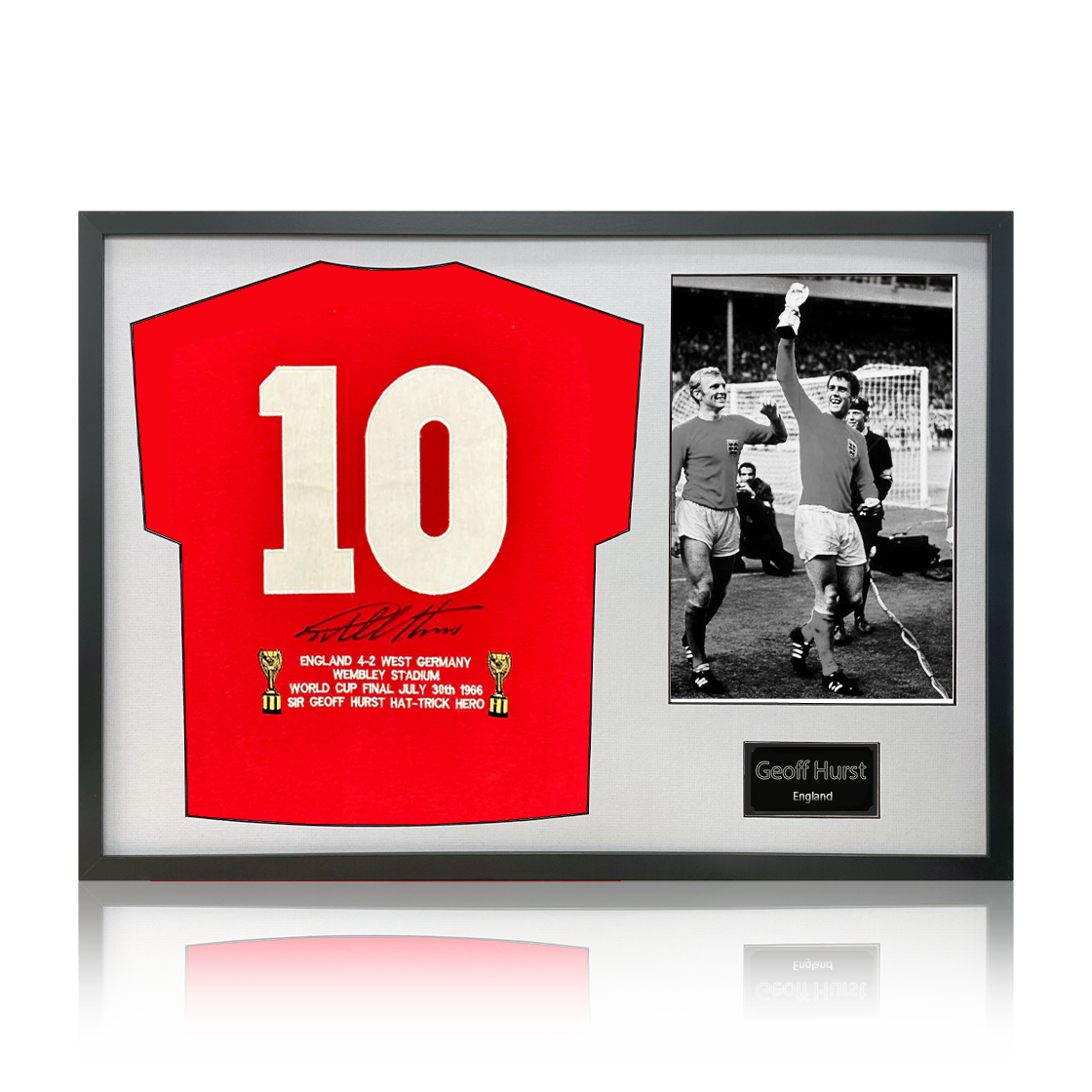 Geoff Hurst Signed England '66 Shirt Premium Frame