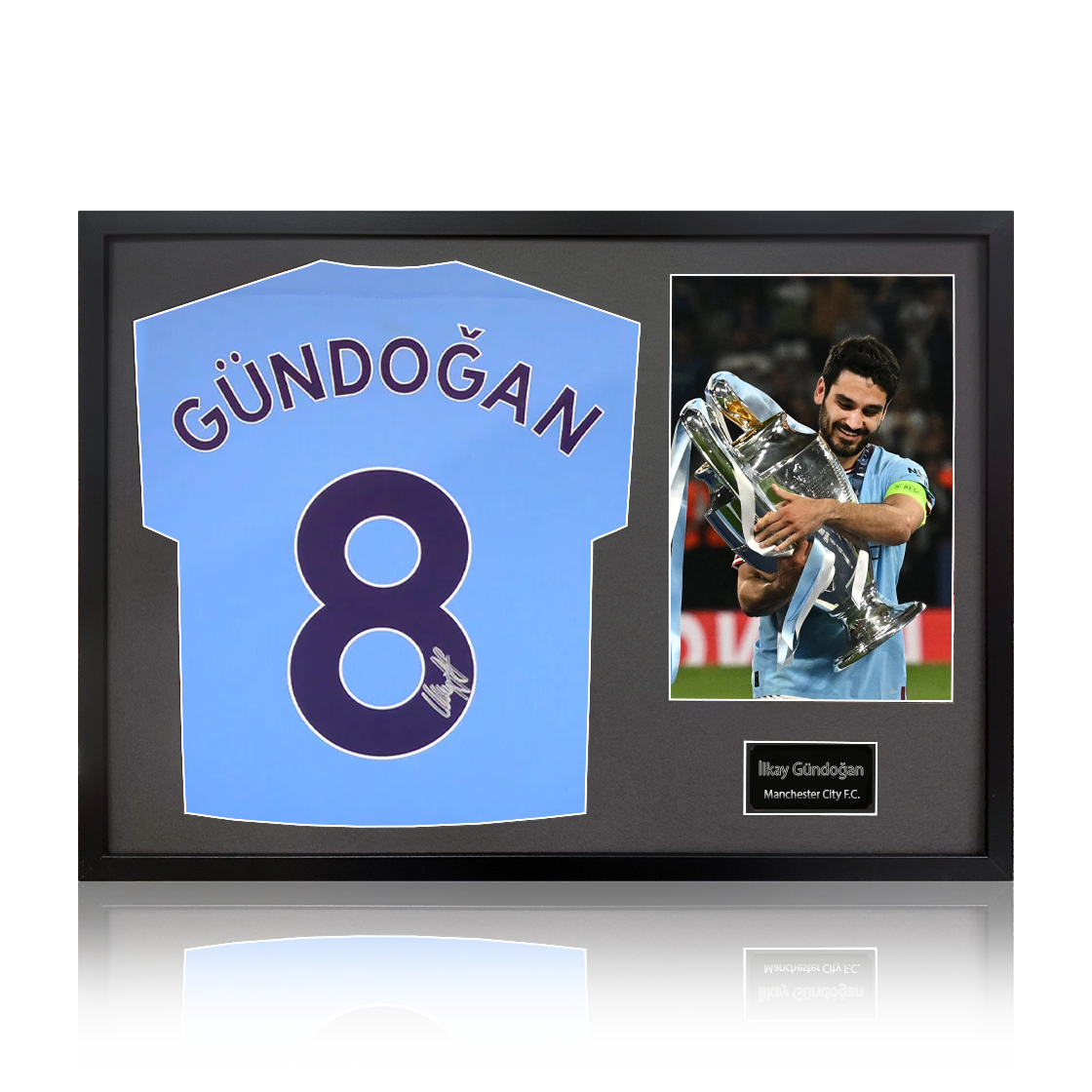 Ilkay Gundogan Signed 20/21 Manchester City Shirt Classic Frame
