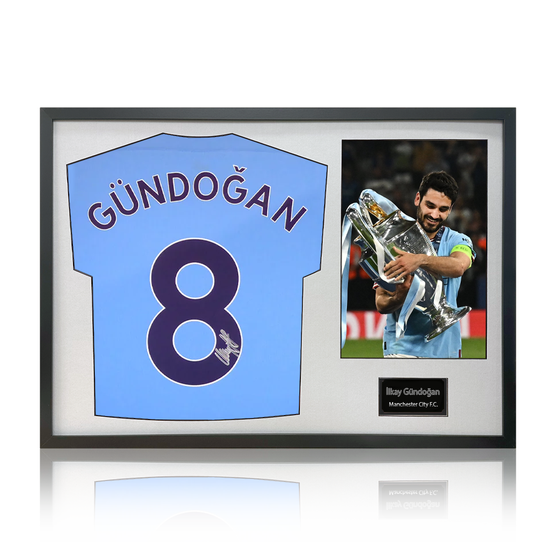 Ilkay Gundogan Signed 20/21 Manchester City Shirt Classic Frame