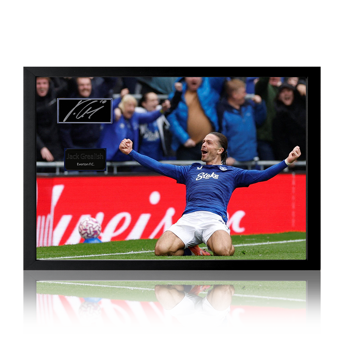 Jack Grealish Signed Everton Plaque Iconic Frame