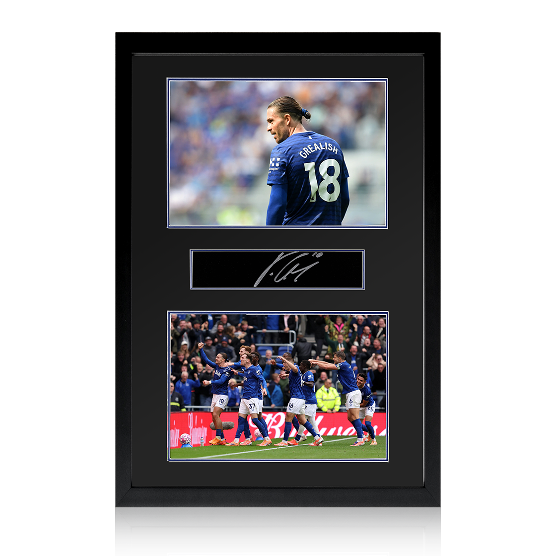 Jack Grealish Signed Everton Plaque Iconic Frame