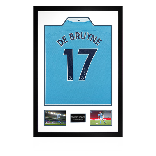 Kevin De Bruyne Signed Man City Shirt Display