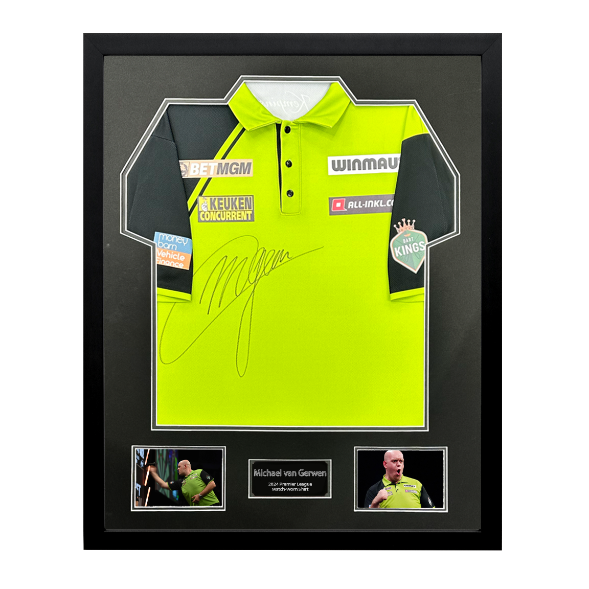Michael van Gerwen Signed MatchWorn 2024 Premier League Darts Shirt