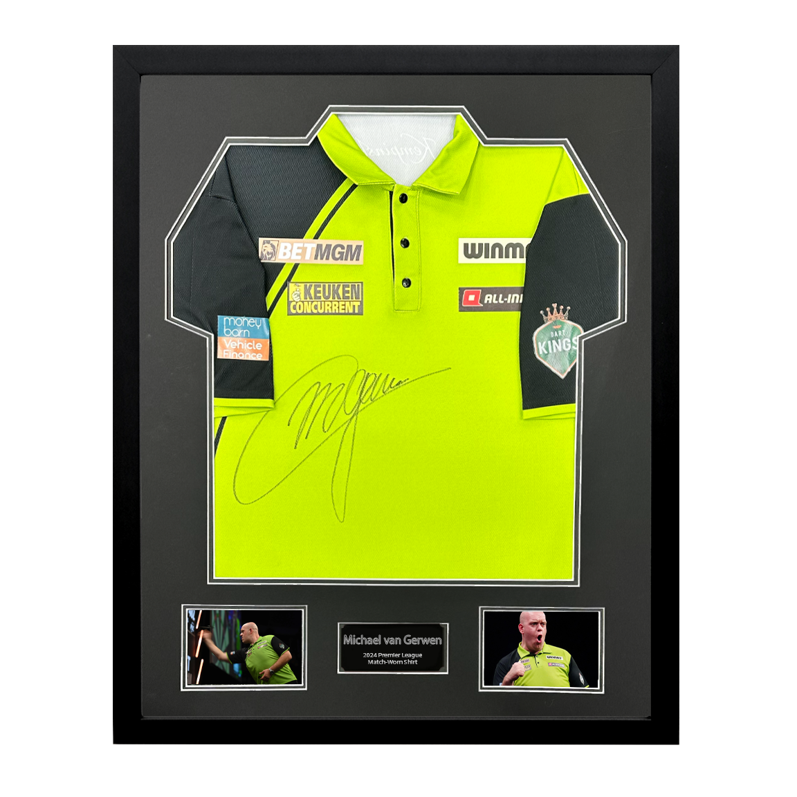 Michael van Gerwen Signed MatchWorn 2024 Premier League Darts Shirt