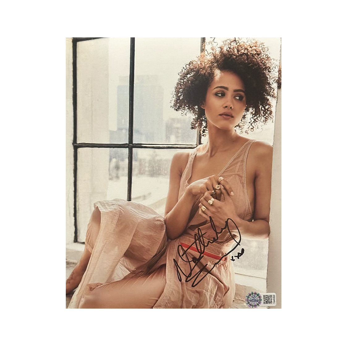 Nathalie Emmanuel Signed 10x8 Image (AFTAL Authenticated) The Fan