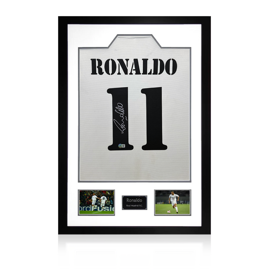 Ronaldo Signed Real Madrid Shirt Display