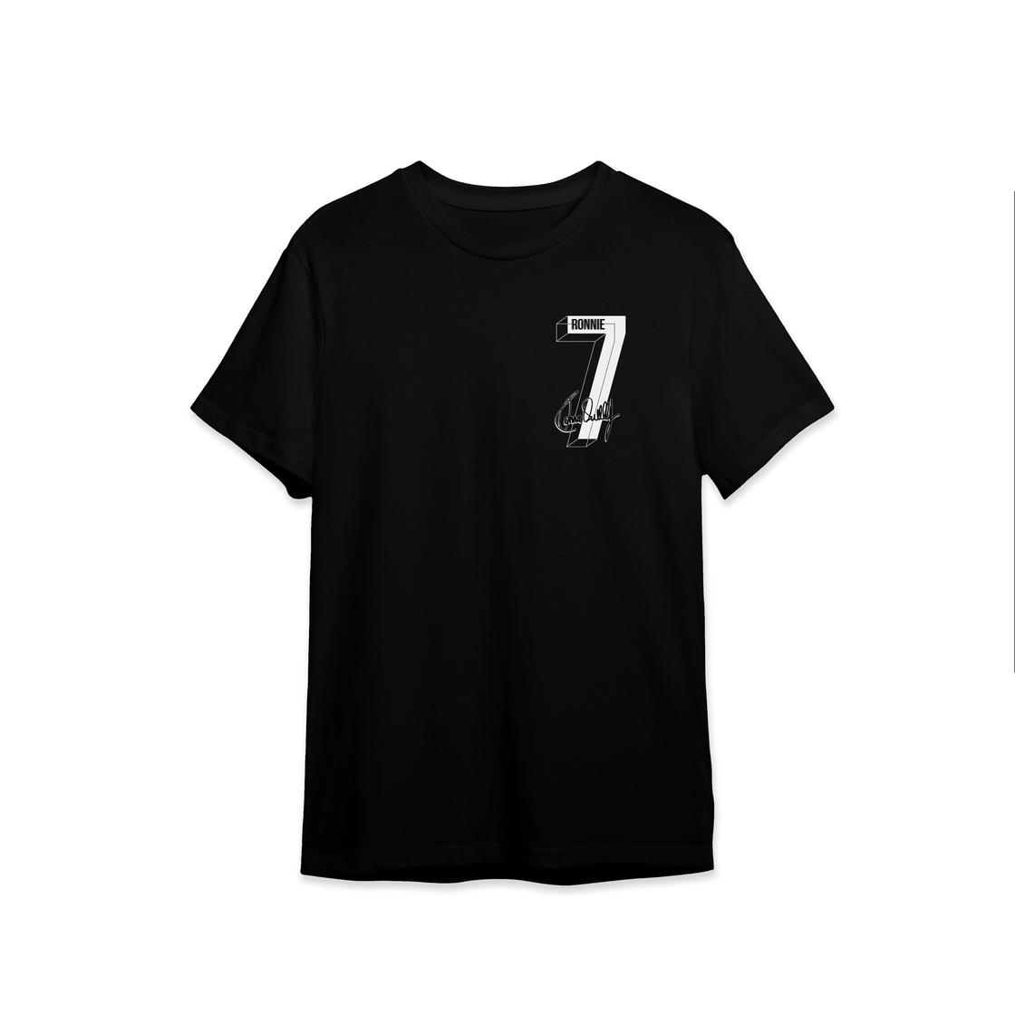 Seven Times T-Shirt -  Black