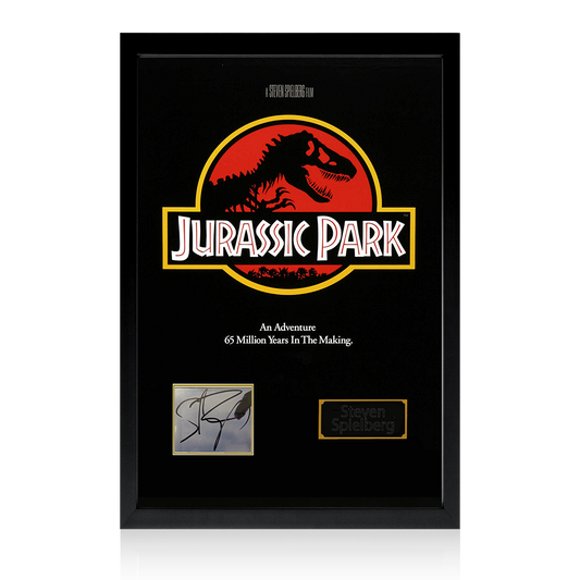 Steven Spielberg Signed Jurassic Park Display