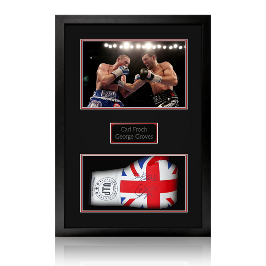 Carl Froch & George Groves Signed Boxing Glove Display (GB)