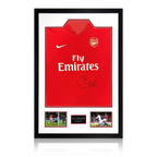 Sol Campbell Signed Arsenal 2009/10 Home Shirt Premium Frame