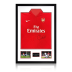 Sol Campbell Signed Arsenal 2009/10 Home Shirt Premium Frame