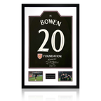 Jarrod Bowen Signed West Ham United 22/23 Third Shirt With Inscription Premium Frame