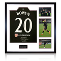 Jarrod Bowen Signed West Ham United 22/23 Third Shirt With Inscription Elite Frame