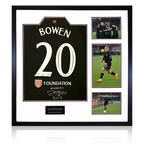 Jarrod Bowen Signed West Ham United 22/23 Third Shirt With Inscription Elite Frame