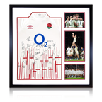 Squad Signed England Rugby Shirt Elite Frame