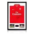 Sol Campbell Signed Arsenal 2009/10 Home Shirt Premium Frame