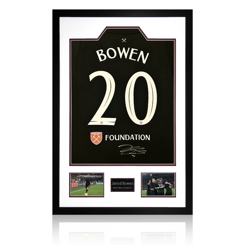 Jarrod Bowen Signed West Ham United 22/23 Third Shirt Premium Frame