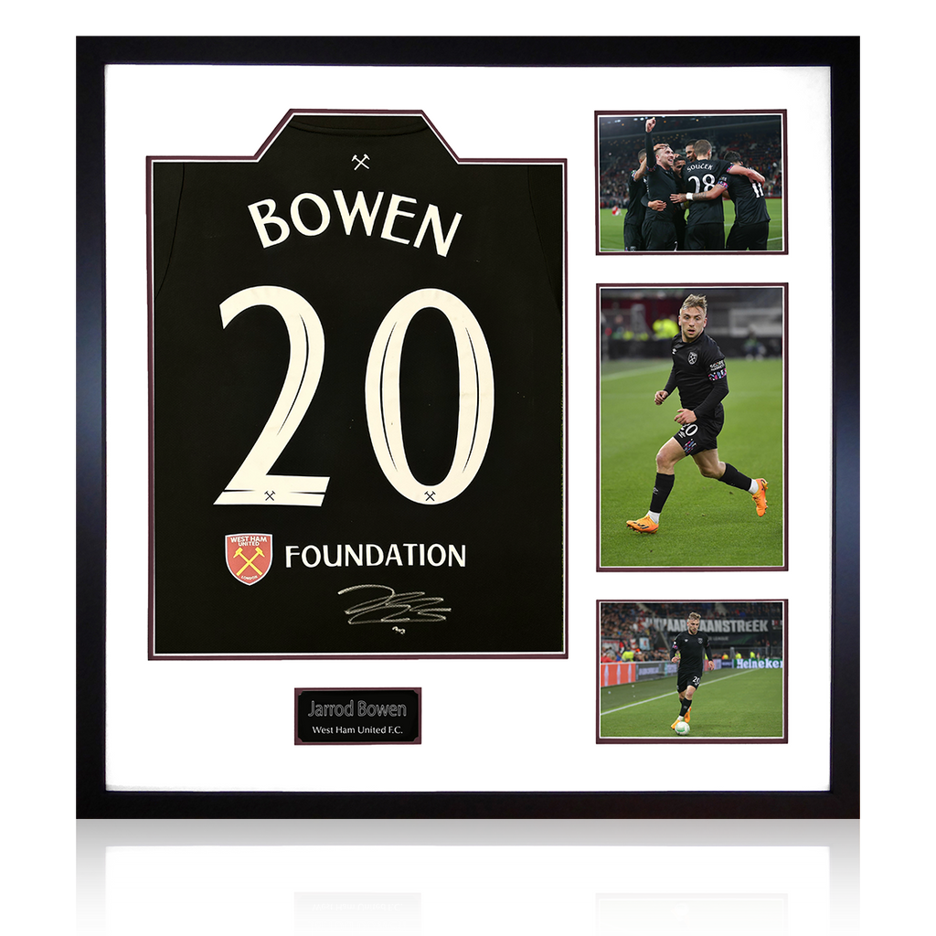 Jarrod Bowen Signed West Ham United 22/23 Third Shirt Elite Frame