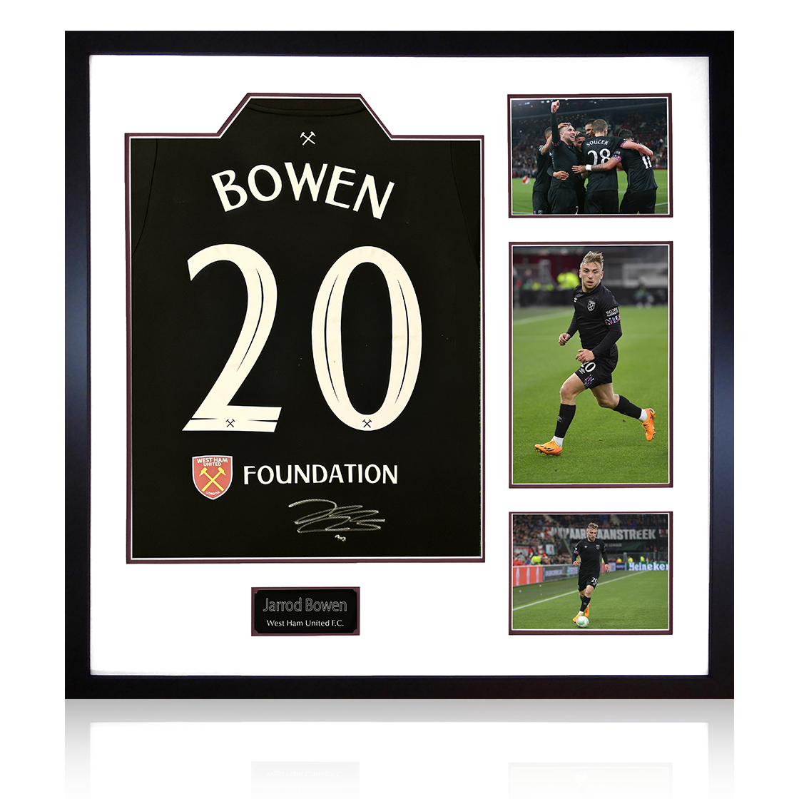 Jarrod Bowen Signed West Ham United 22/23 Third Shirt Elite Frame