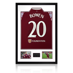 Jarrod Bowen Signed West Ham United 22/23 Home Shirt Premium Frame