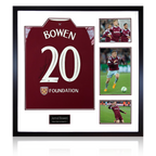 Jarrod Bowen Signed West Ham United 22/23 Home Shirt Elite Frame