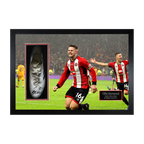 Ollie Norwood Signed & Match-Worn Sheffield United Boot Iconic Frame