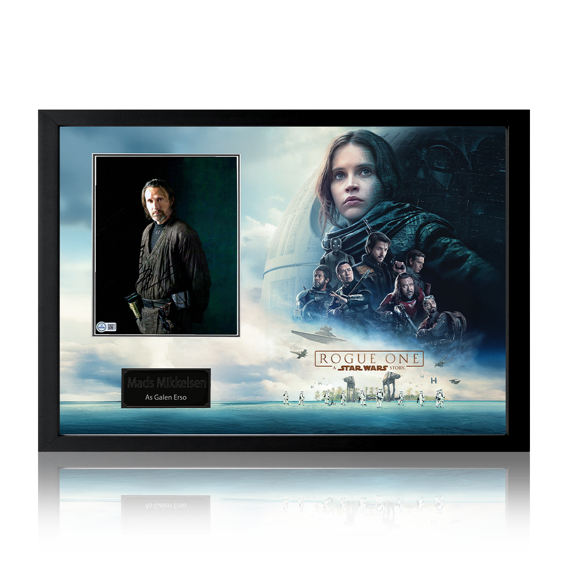 Mads Mikkelsen Signed Rogue One Image Iconic Frame (AFTAL Authentication)