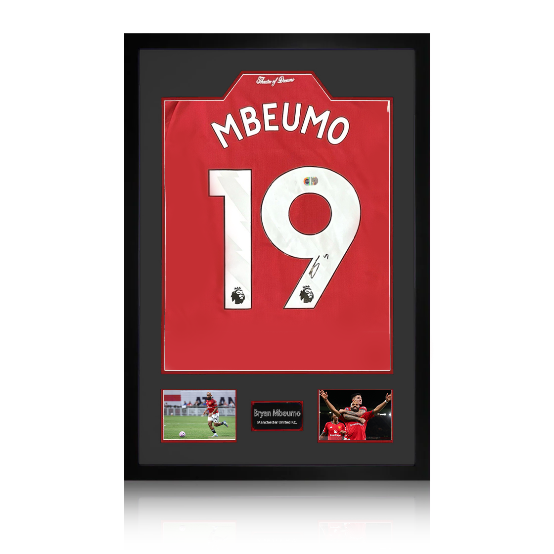 Bryan Mbeumo Signed Manchester United Shirt Premium Frame (ACG Cert)