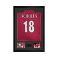 Paul Scholes Signed Manchester United Shirt Premium Frame