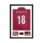 Paul Scholes Signed Manchester United Shirt Premium Frame