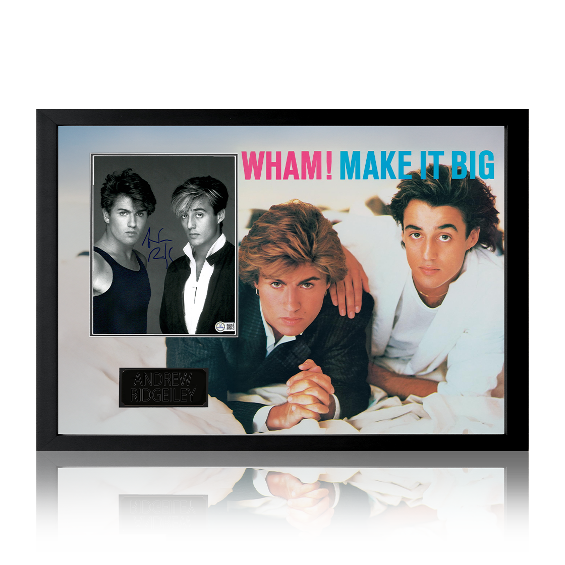 Andrew Ridgeley Signed Wham! Image Iconic Frame (AFTAL Authentication)