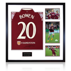 Jarrod Bowen Signed West Ham United 22/23 Home Shirt Elite Frame