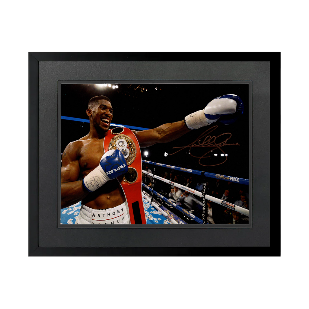 Anthony Joshua Signed 16x12 Image Deluxe Mount Frame