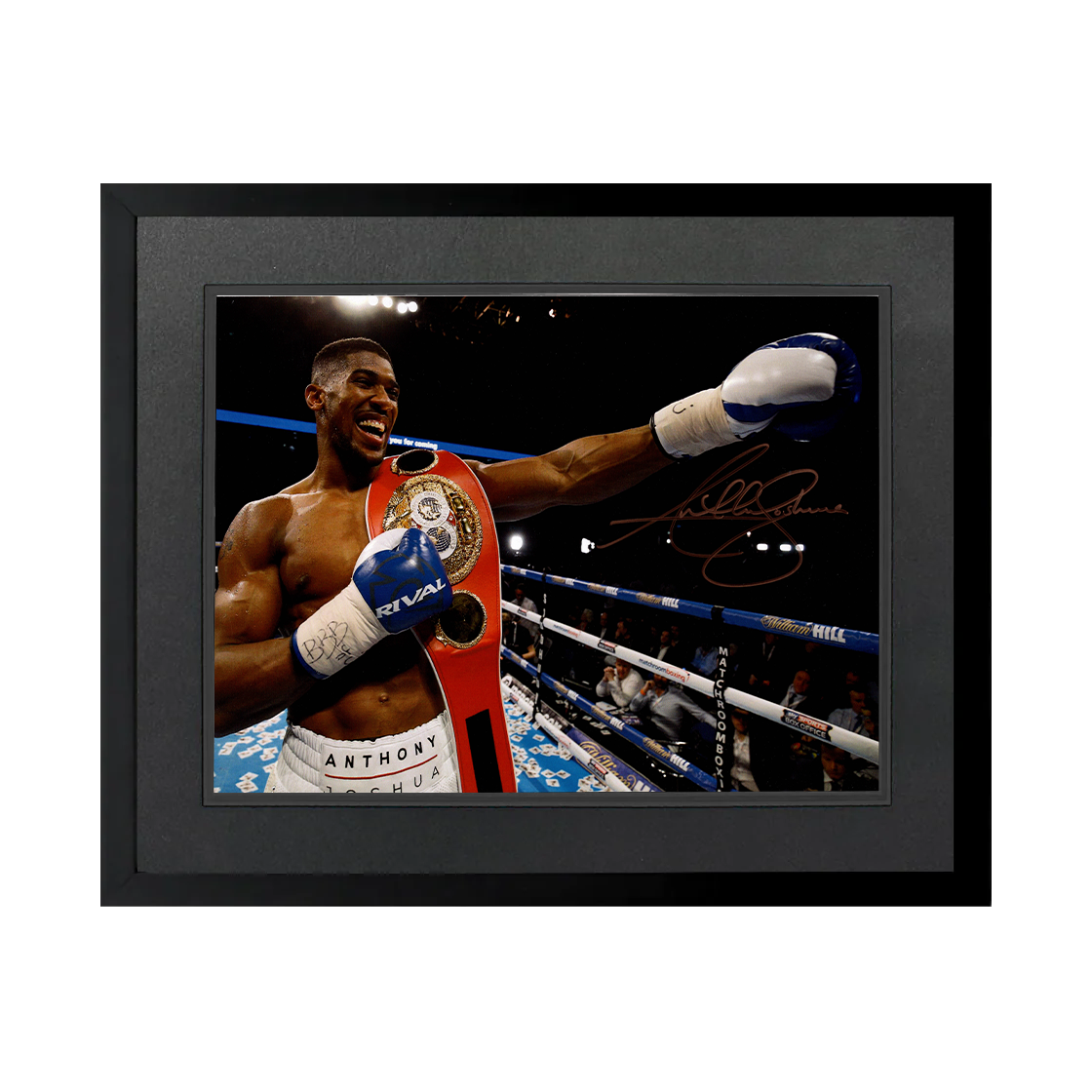 Anthony Joshua Signed 16x12 Image Deluxe Mount Frame