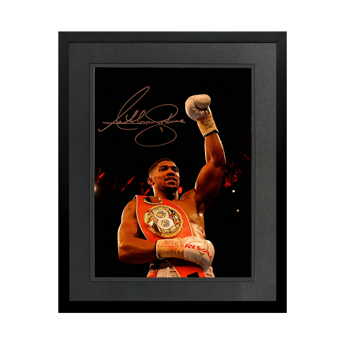 Anthony Joshua Signed 16x12 Image Deluxe Mount Frame