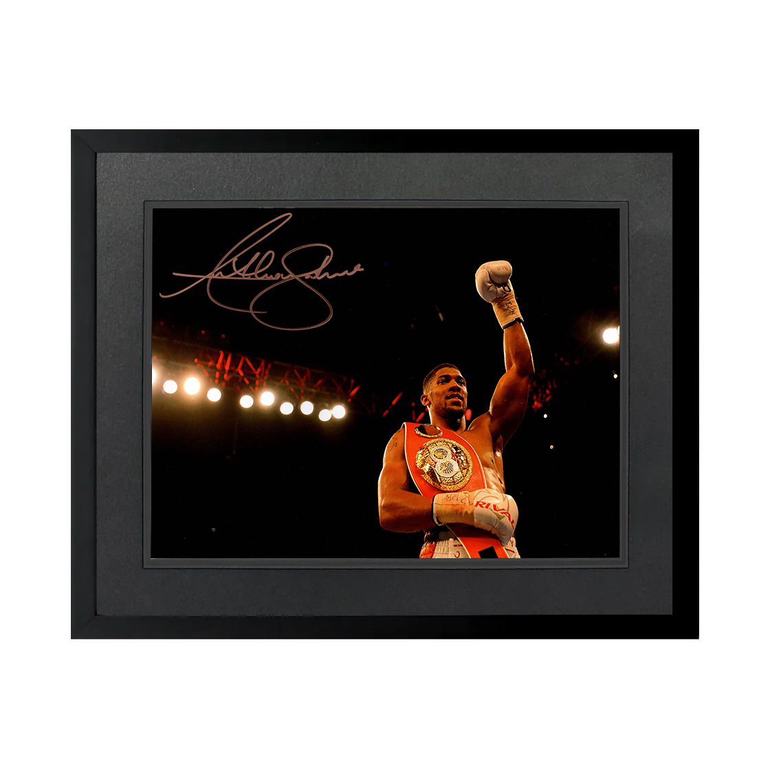 Anthony Joshua Signed 16x12 Image Deluxe Mount Frame