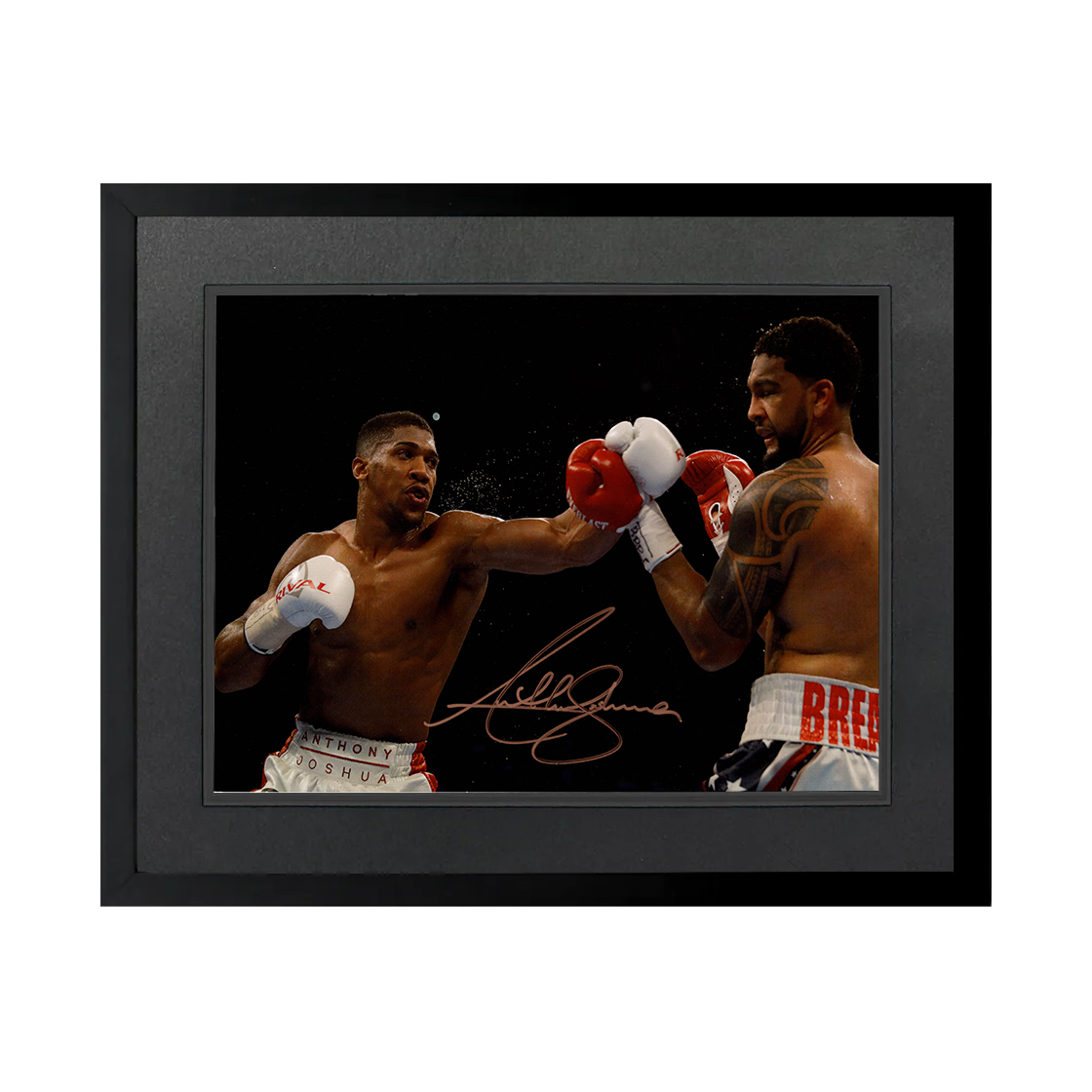 Anthony Joshua Signed 16x12 Image Deluxe Mount Frame