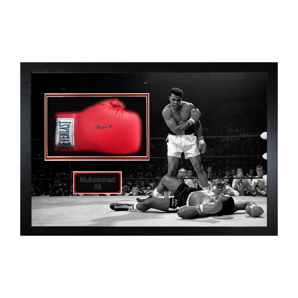 Muhammad Ali Signed Everlast Glove Iconic Frame (OA)