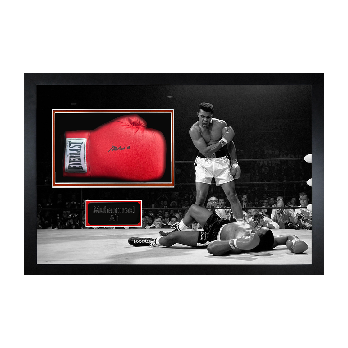 Muhammad Ali Signed Everlast Glove Iconic Frame (OA)
