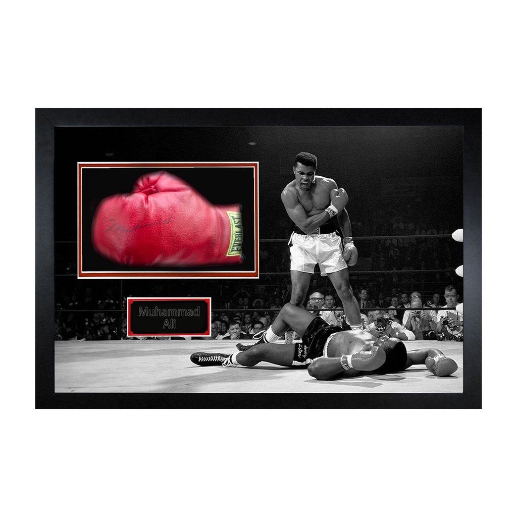 Muhammad Ali Signed Everlast Glove Iconic Frame (OA)