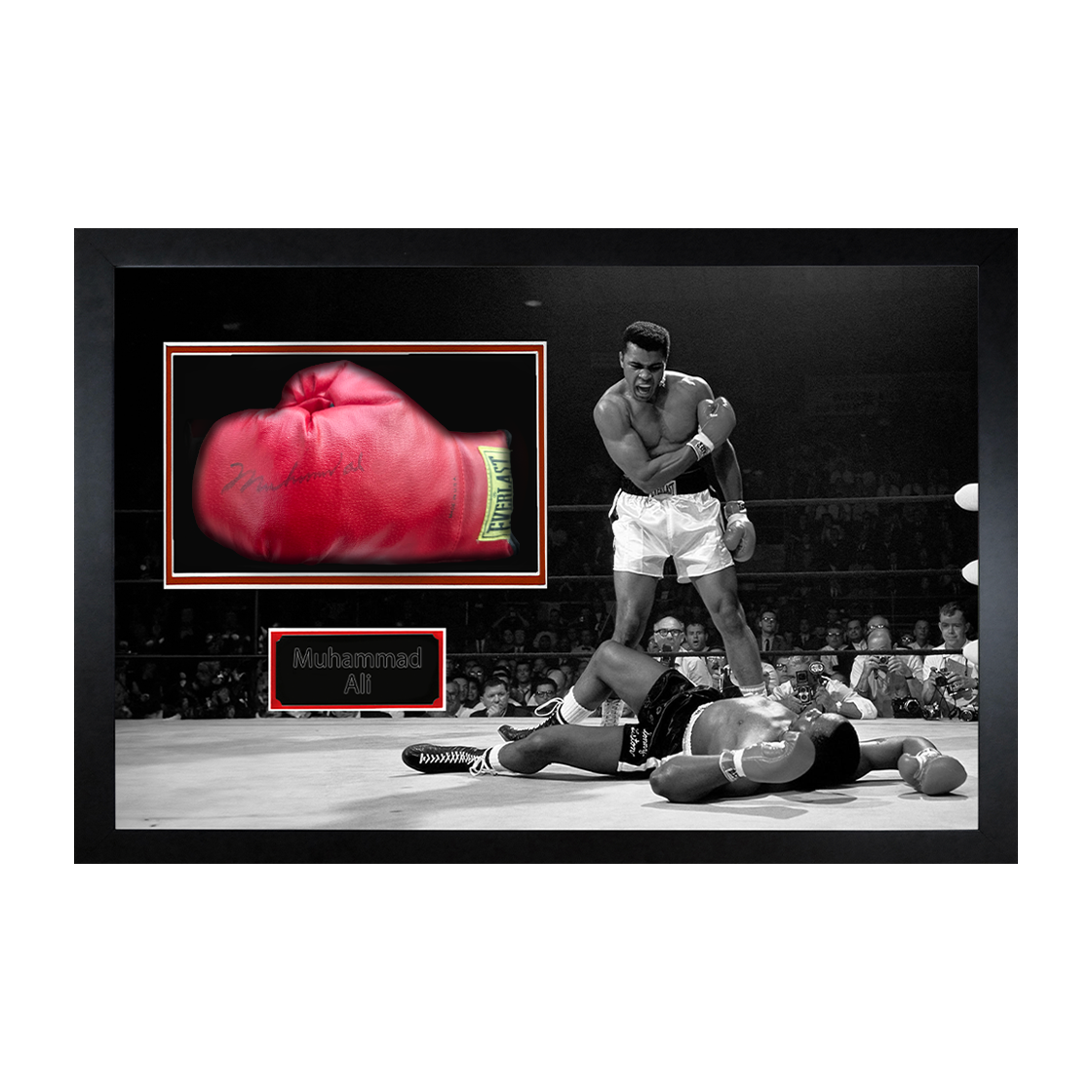 Muhammad Ali Signed Everlast Glove Iconic Frame (OA)