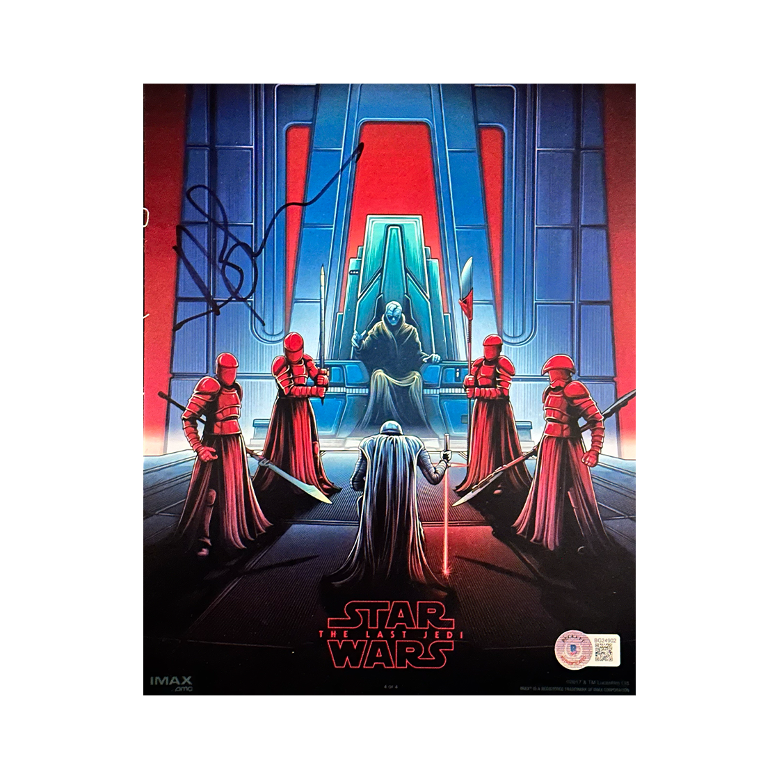 Andy Serkis Signed Star Wars The Last Jedi Poster 10x8 Photo