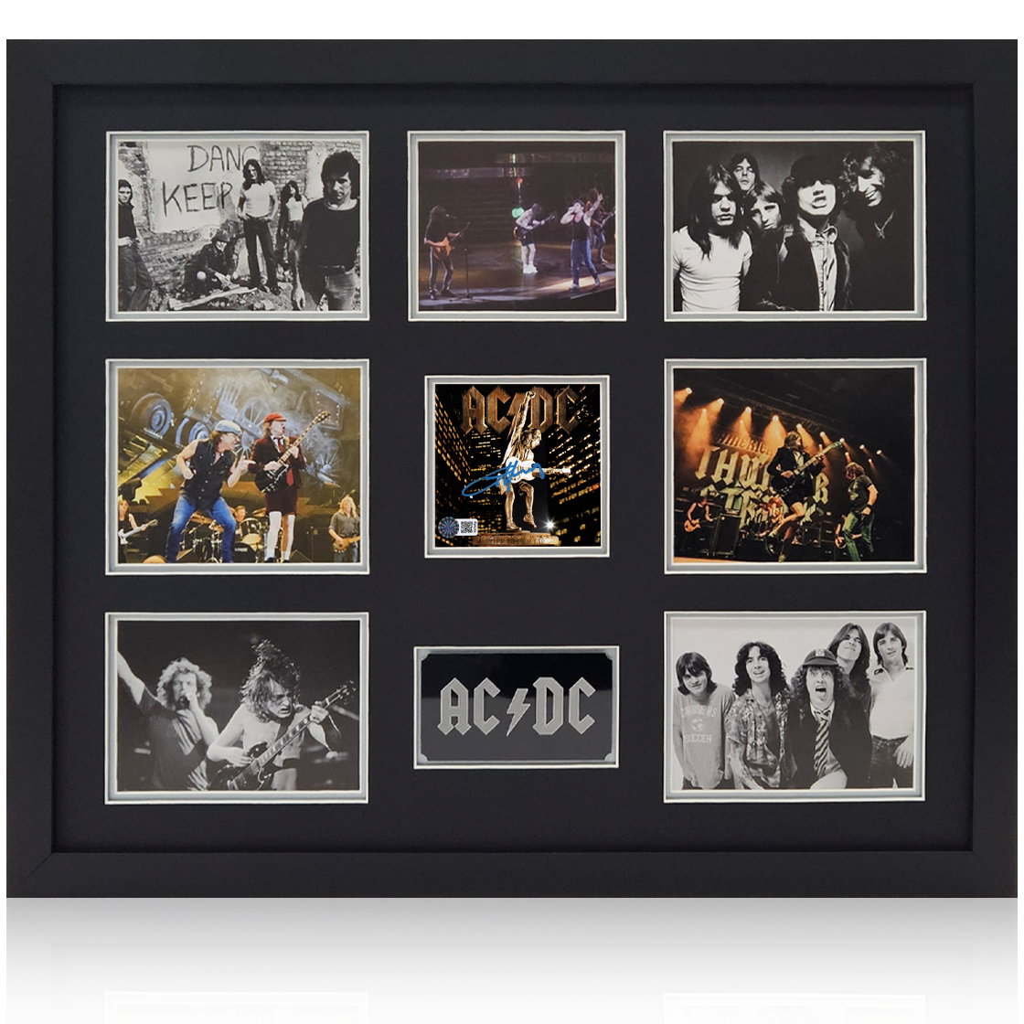 Angus Young Signed CD Cover Elite Frame (AFTAL Authentication)