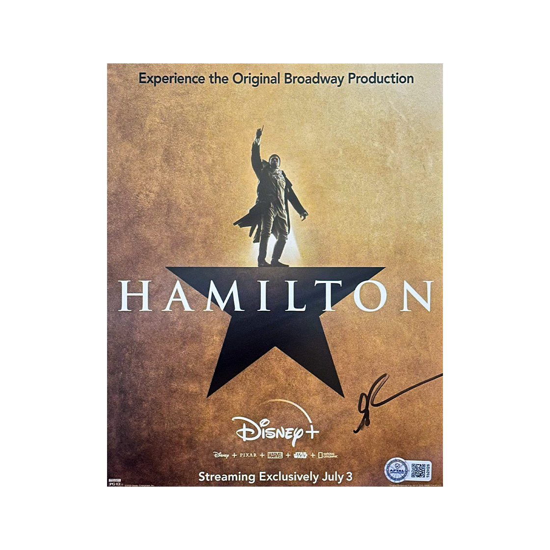 Anthony Ramos Signed Hamilton 10x8 Photo (AFTAL Authenticated)