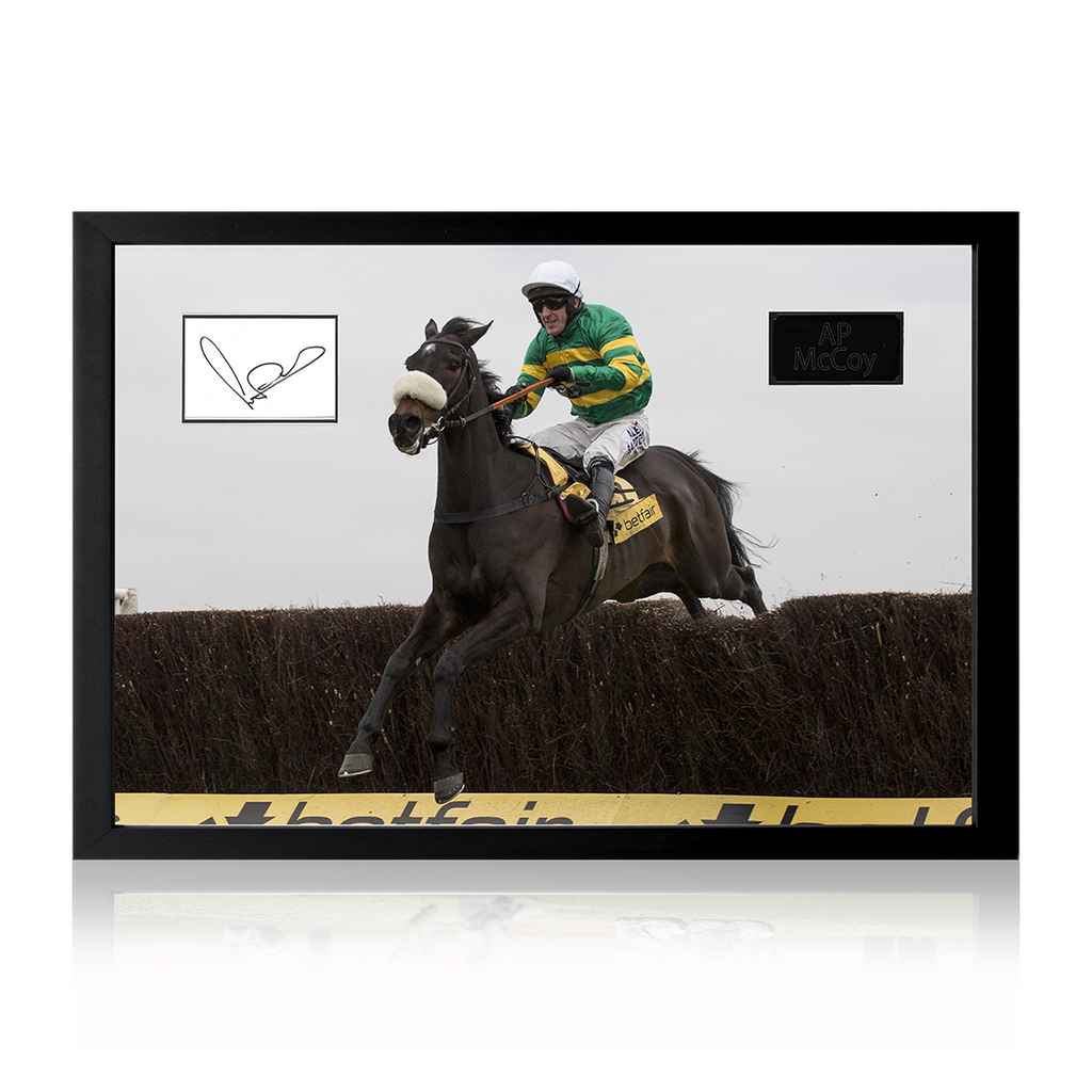 AP McCoy Signed Horse Racing Cut Iconic Frame
