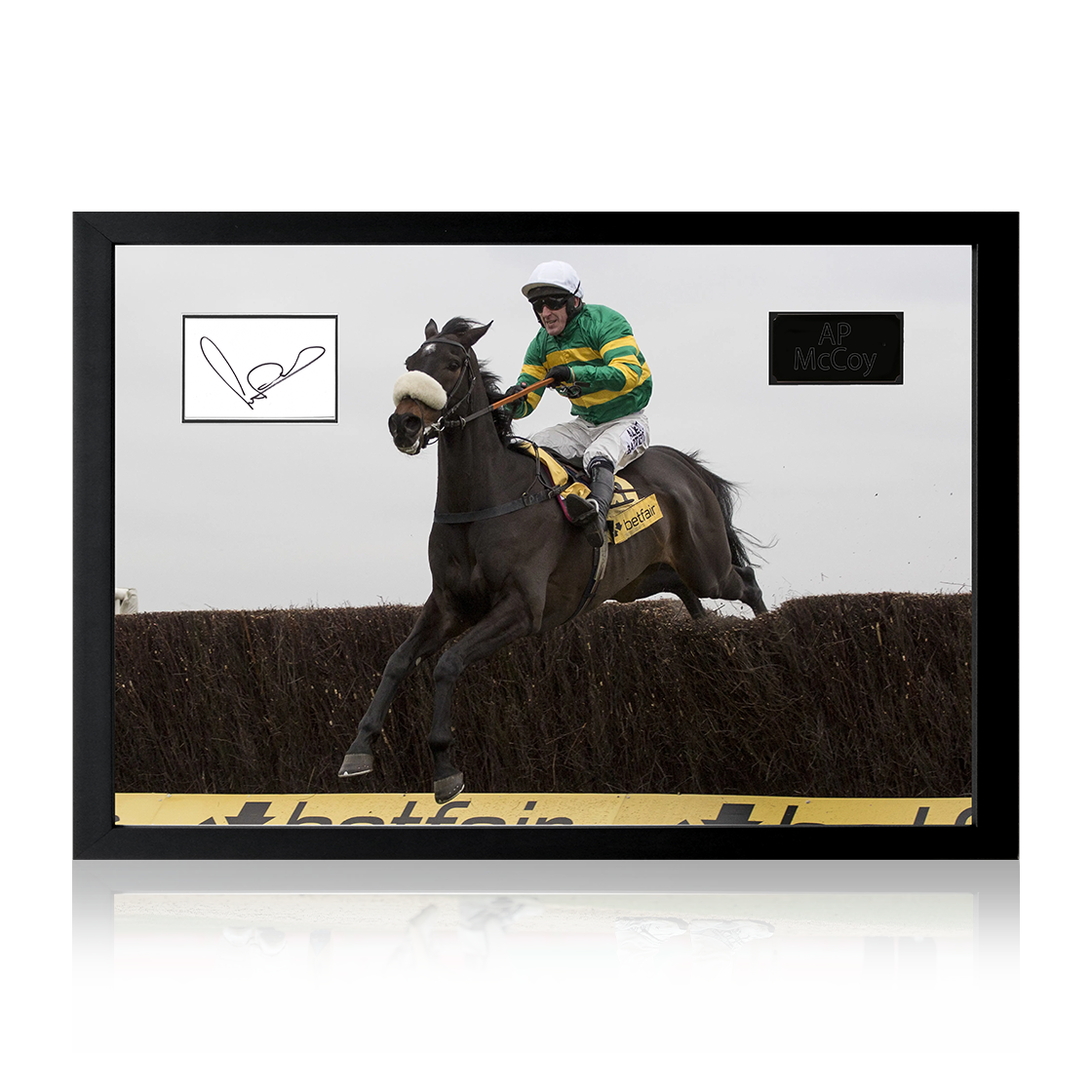 AP McCoy Signed Horse Racing Cut Iconic Frame