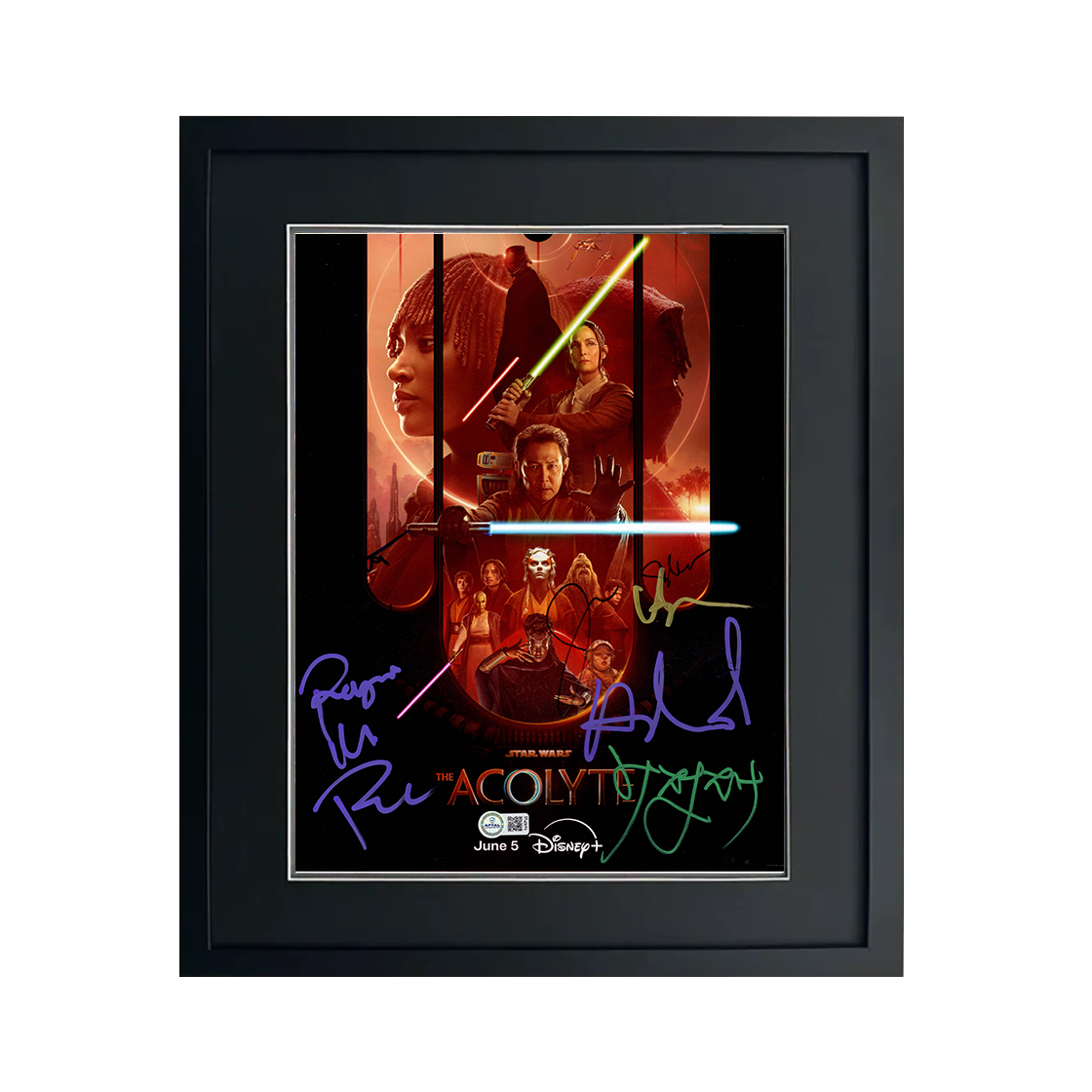 The Acolyte Cast Signed Image Compact Frame (AFTAL Authentication)